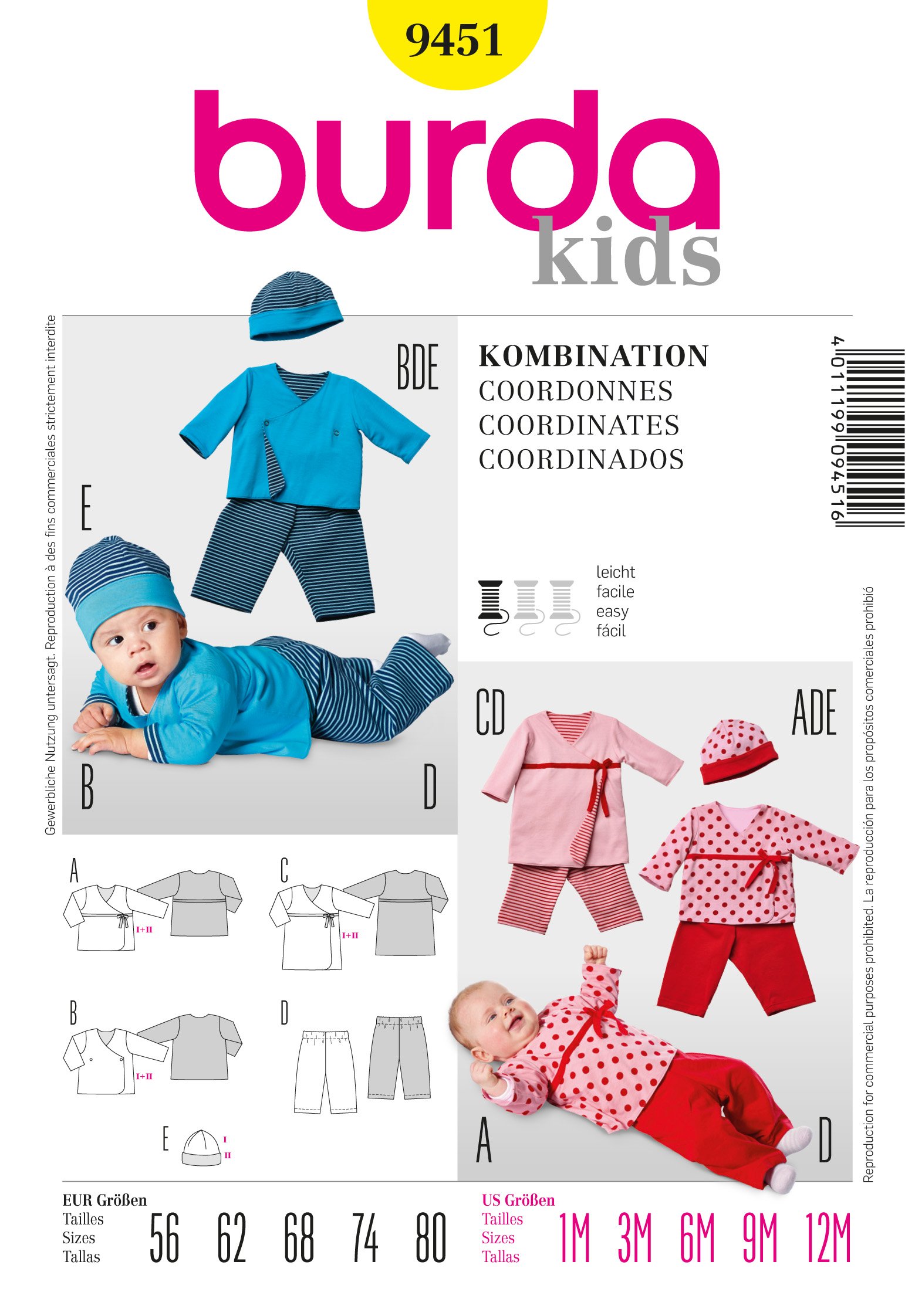 Patron Burda 9451 Coordonnés