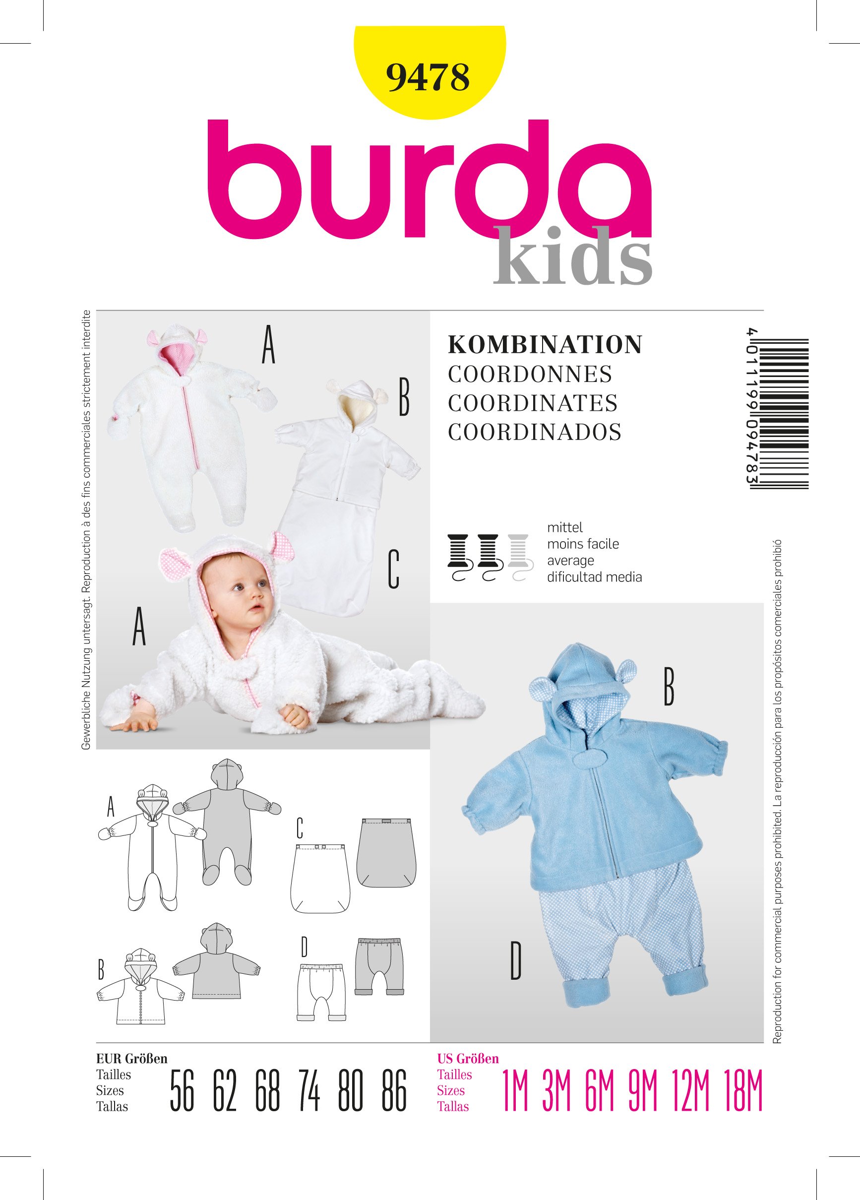 Patron Burda 9478 Coordonnés