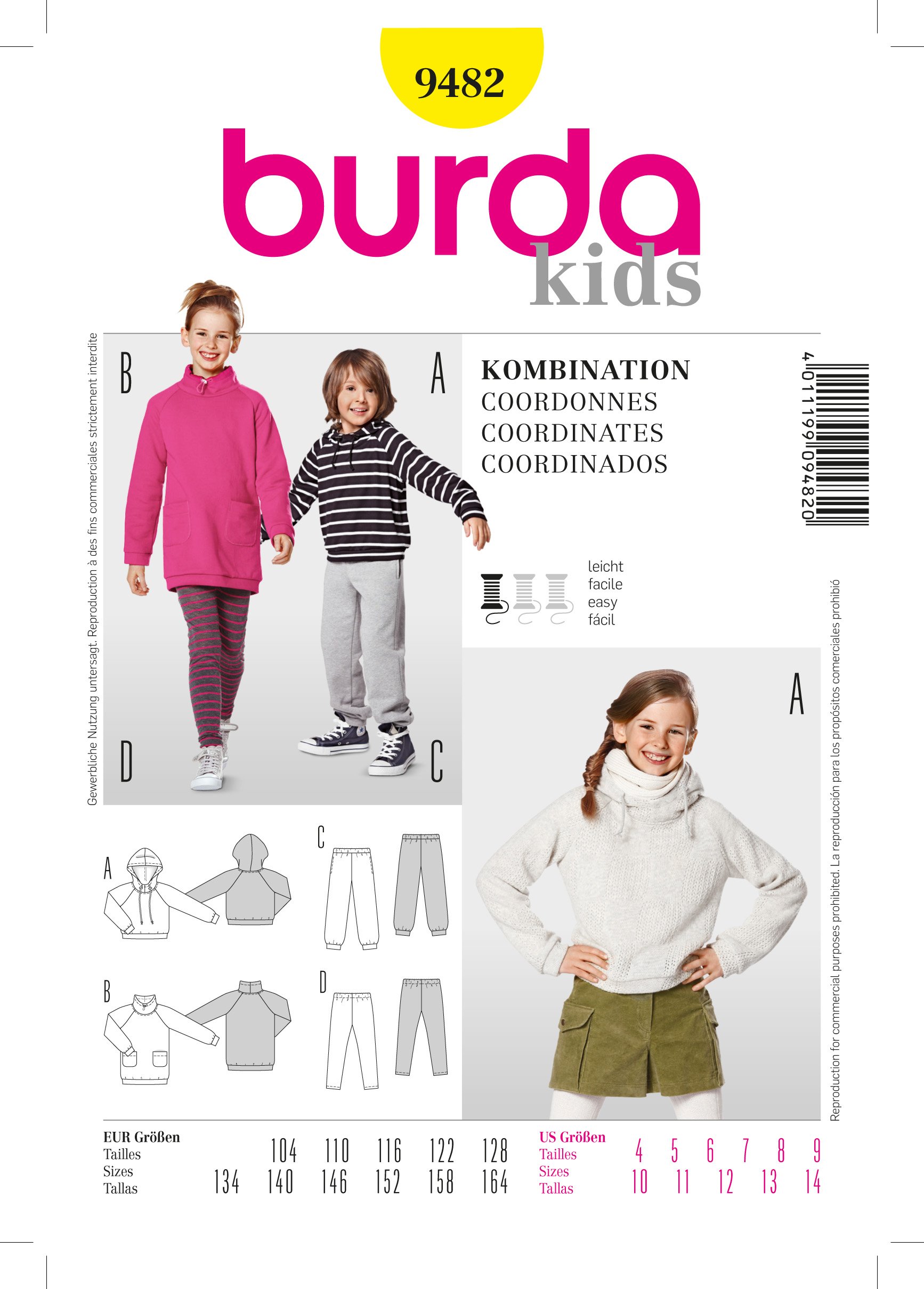 Patron Burda 9482 Coordonnés
