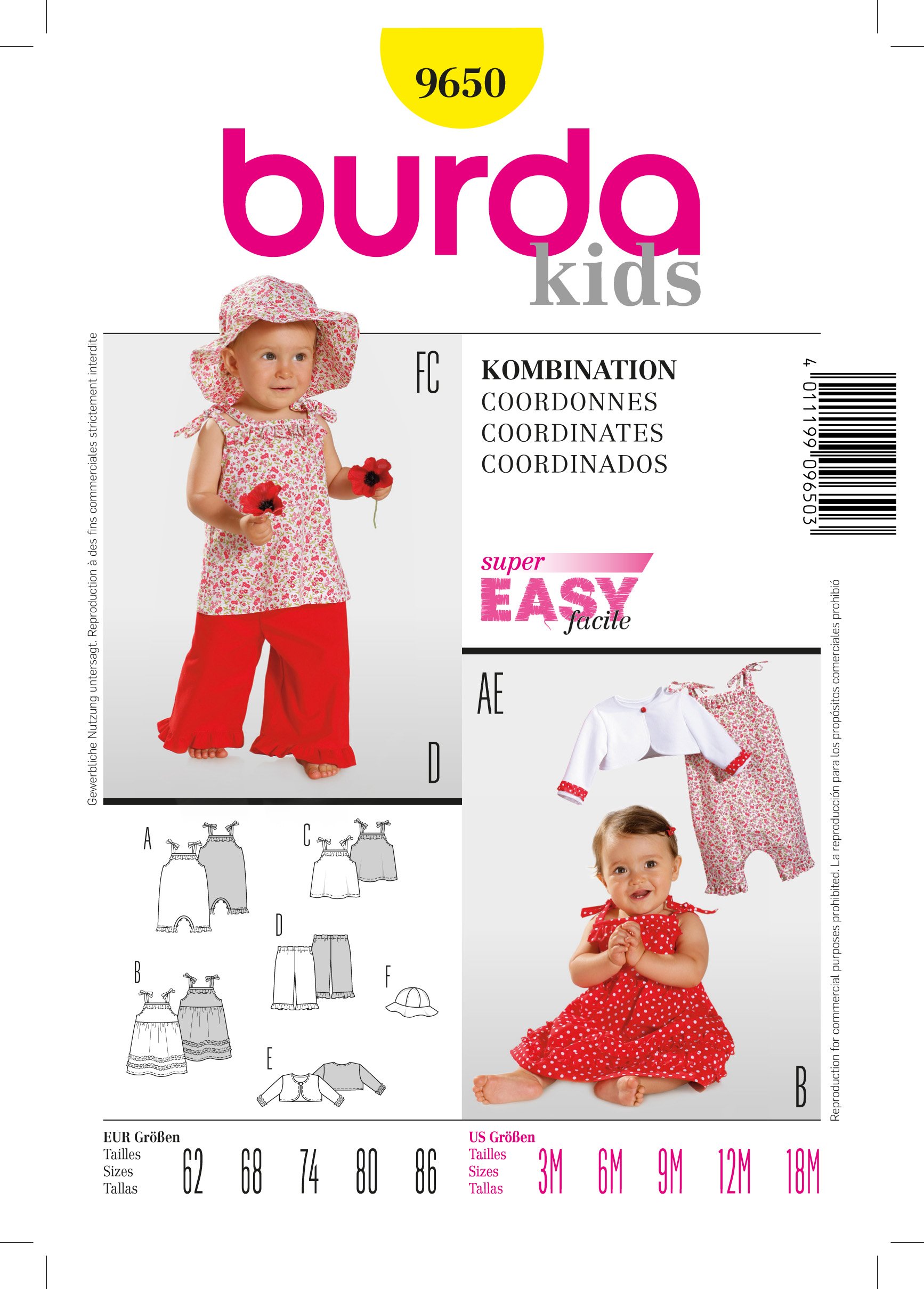 Patron Burda 9650 Coordonné