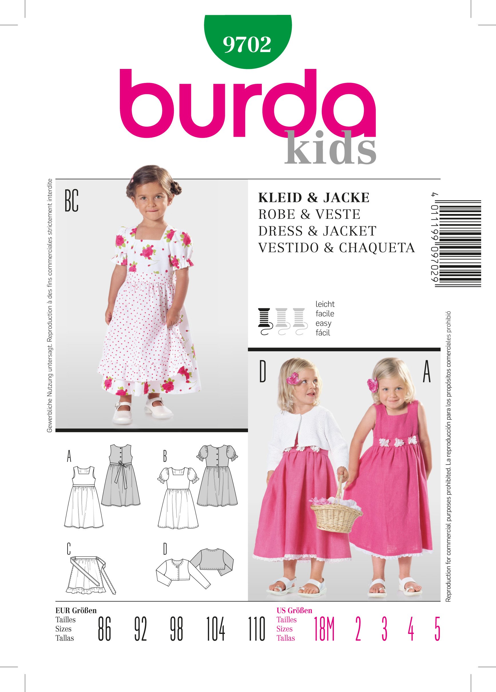 Patron Burda 9702 Robe et veste