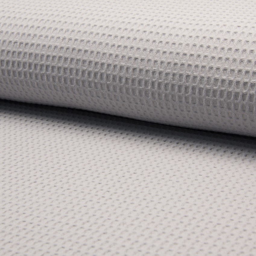 Tissu Nid d'abeille Gris clair