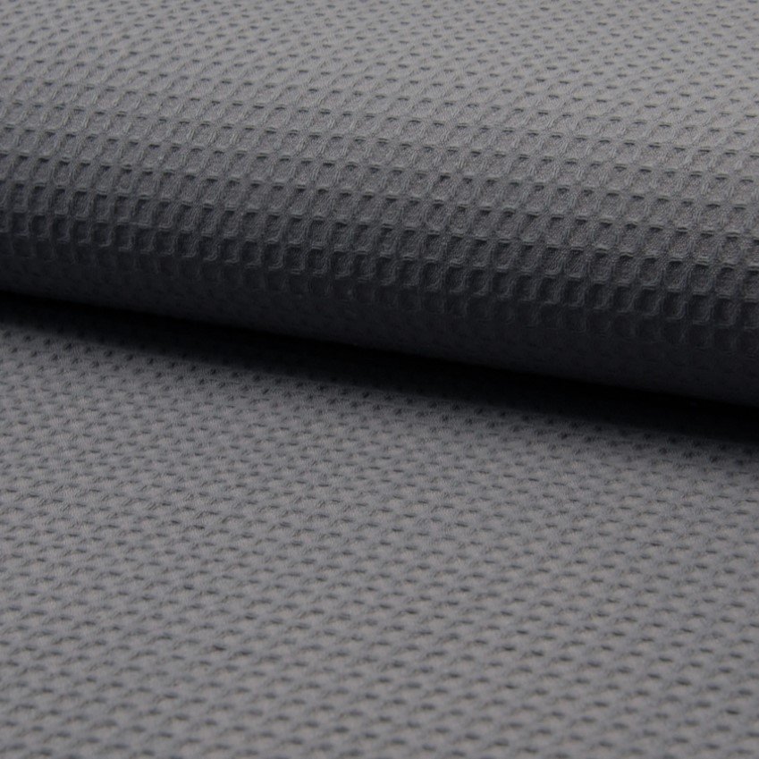 Tissu Nid d'abeille Gris anthracite