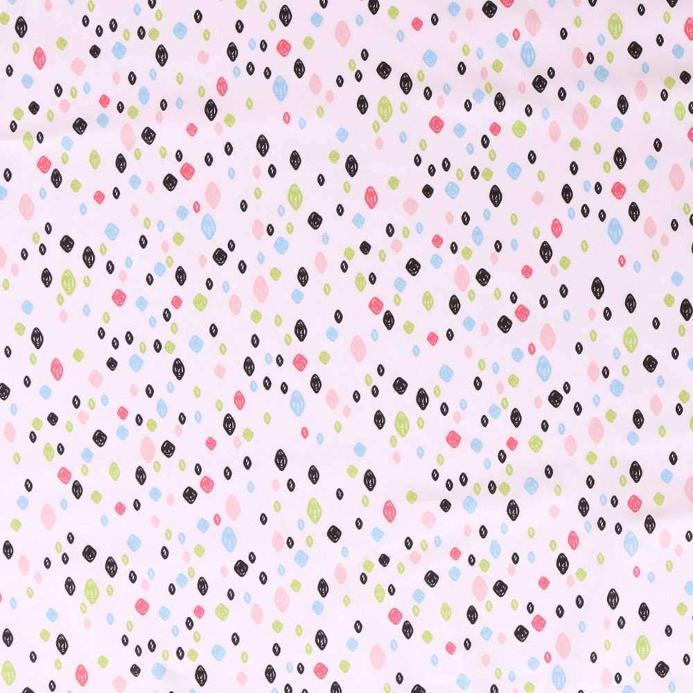 Tissu Coton Imprimés LittleBird Losanges abstraits Multicolore sur fond Blanc