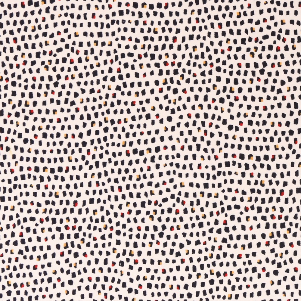 Tissu Satiné Tâche style pavé Marine