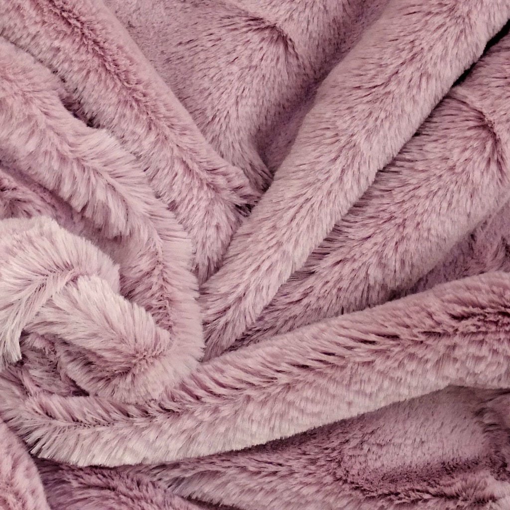 Tissu Minky Ultra doux Longs poils Parme