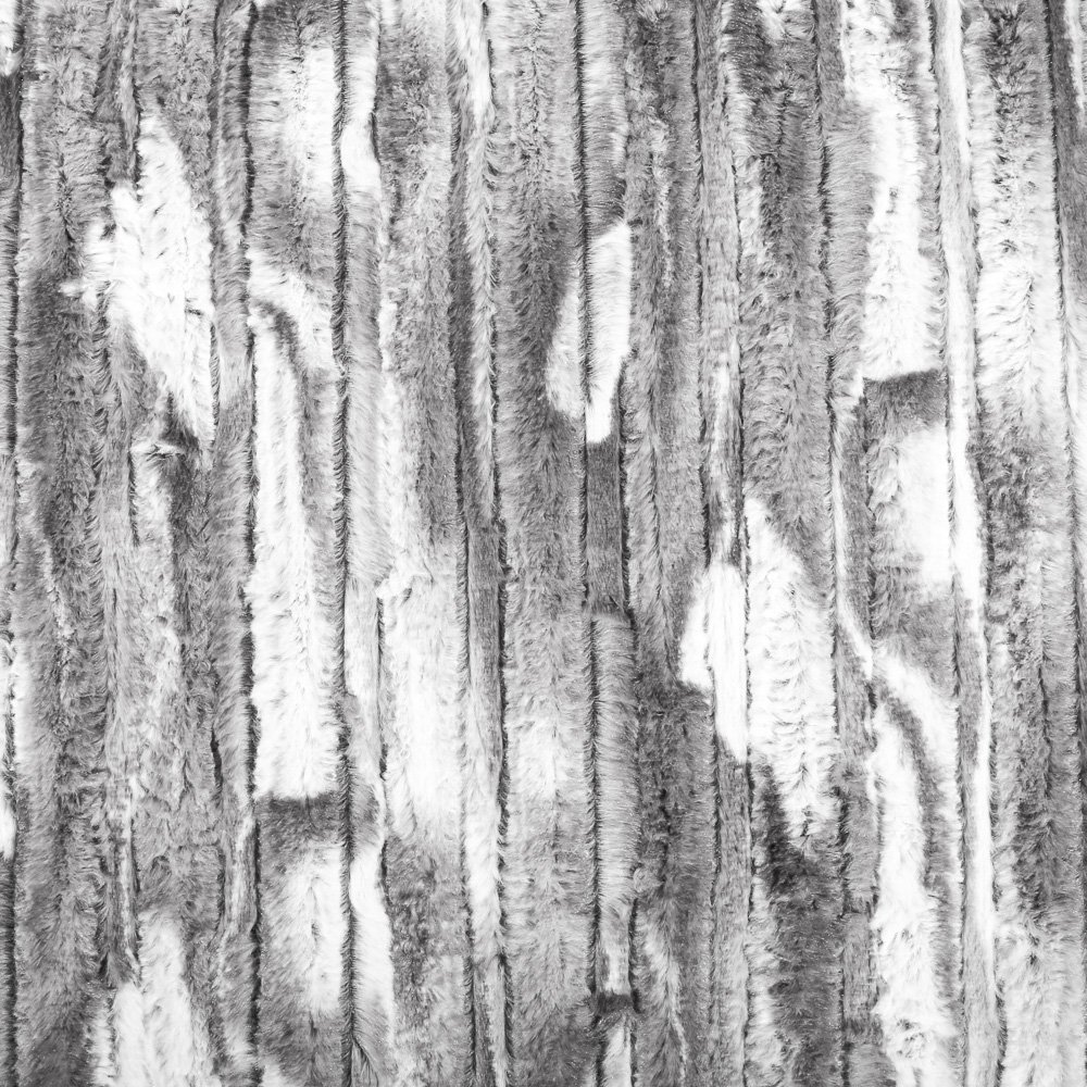 Tissu Fausse fourrure douce Camouflage Blanc / Gris