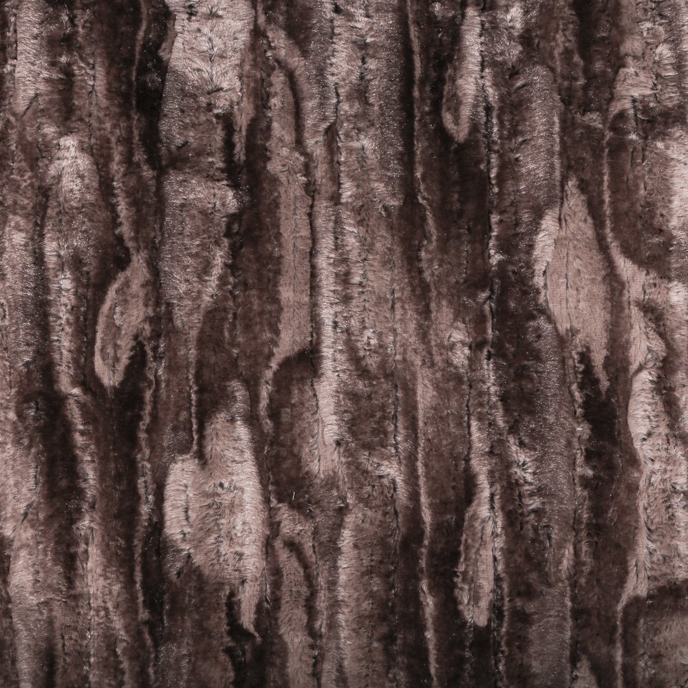 Tissu Fausse fourrure douce Camouflage sur fond Marron / Gris