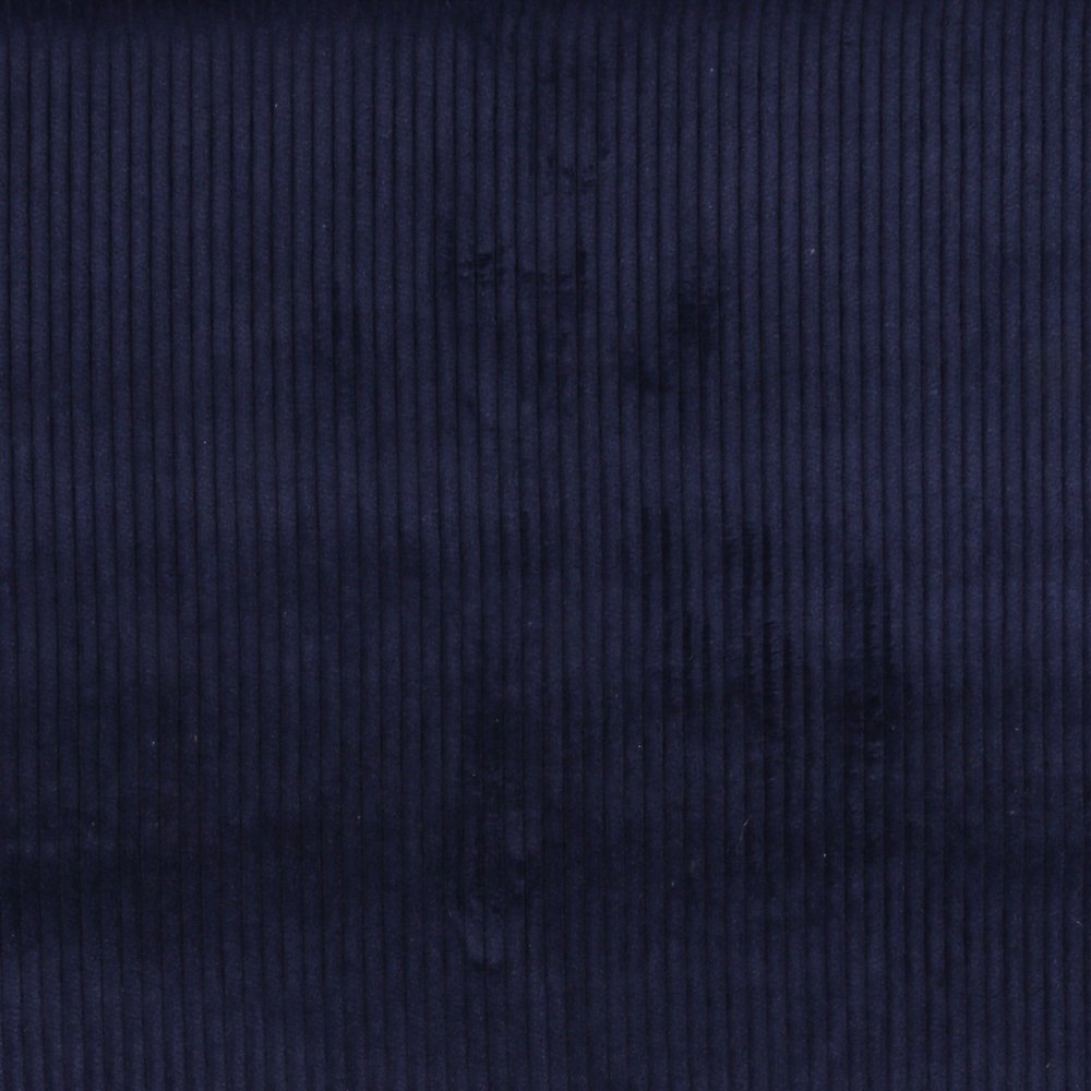Tissu Velours Grosses côtes Bleu marine