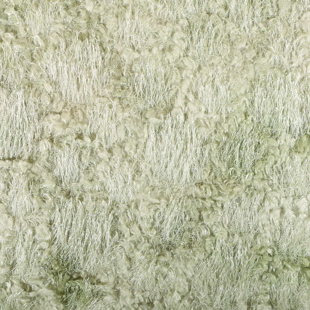 Tissu Maille Long poils et bouclettes Tie & dye Vert