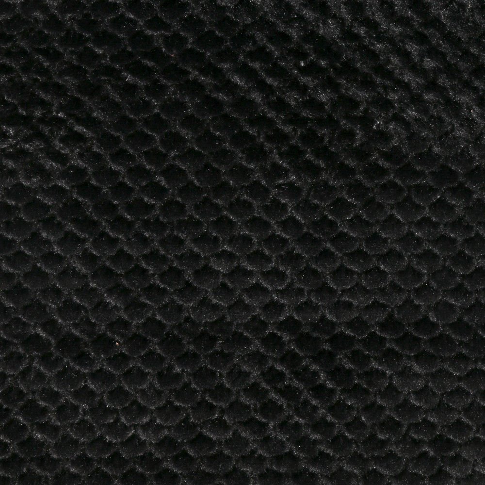 Tissu Fausse fourrure Petits coeurs en relief Noirs