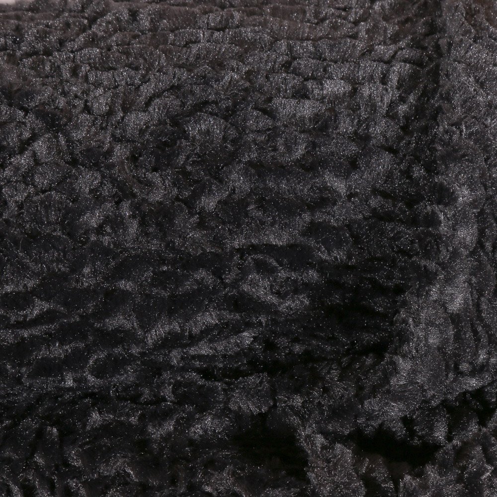 Tissu Fausse Fourrure Ecaille Noir