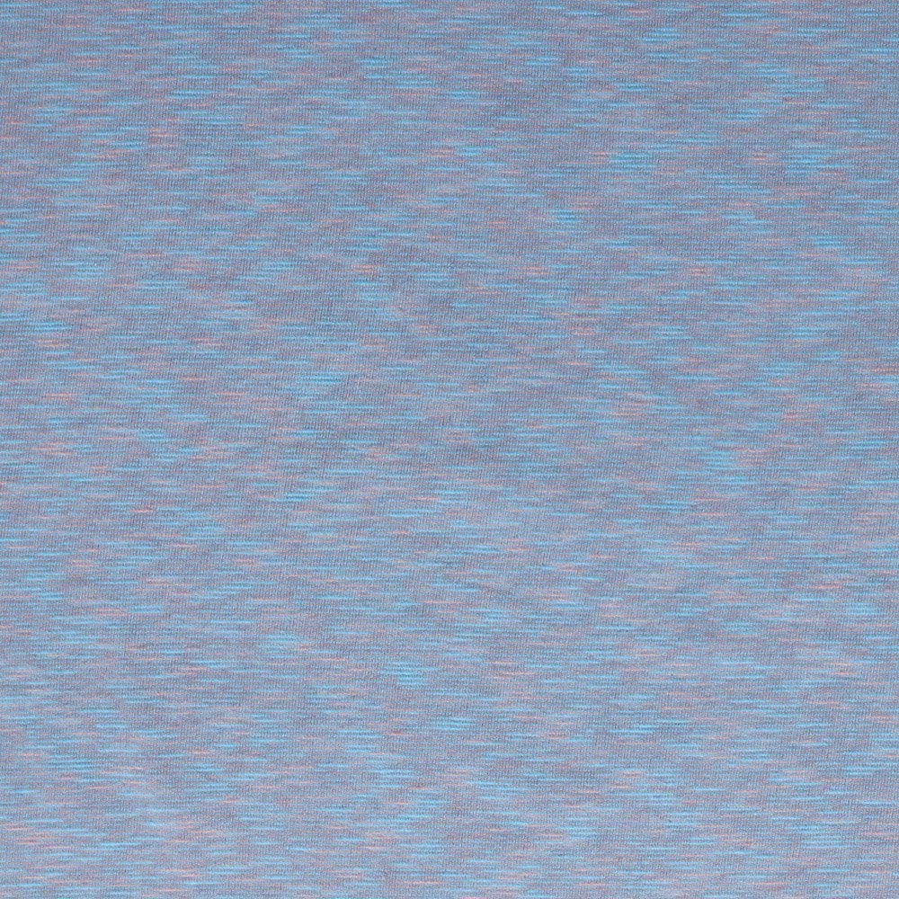 Tissu Sweat Molletonné Chiné Bleu et Rose