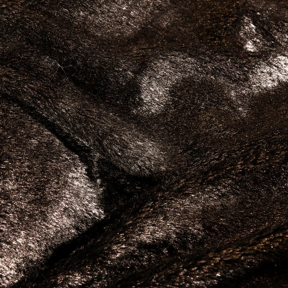 Tissu Fausse Fourrure à paillettes Noir