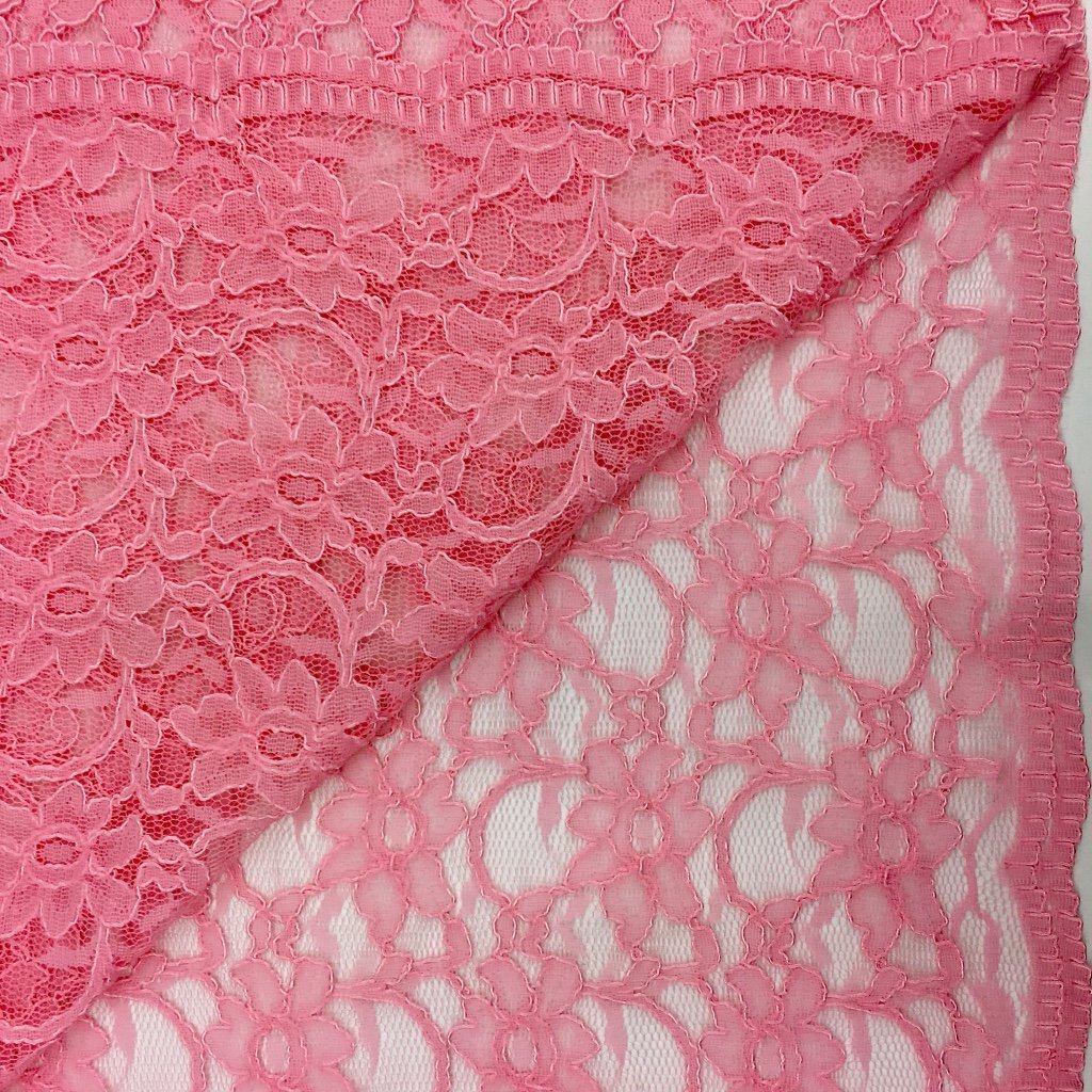 Tissu Dentelle Rose