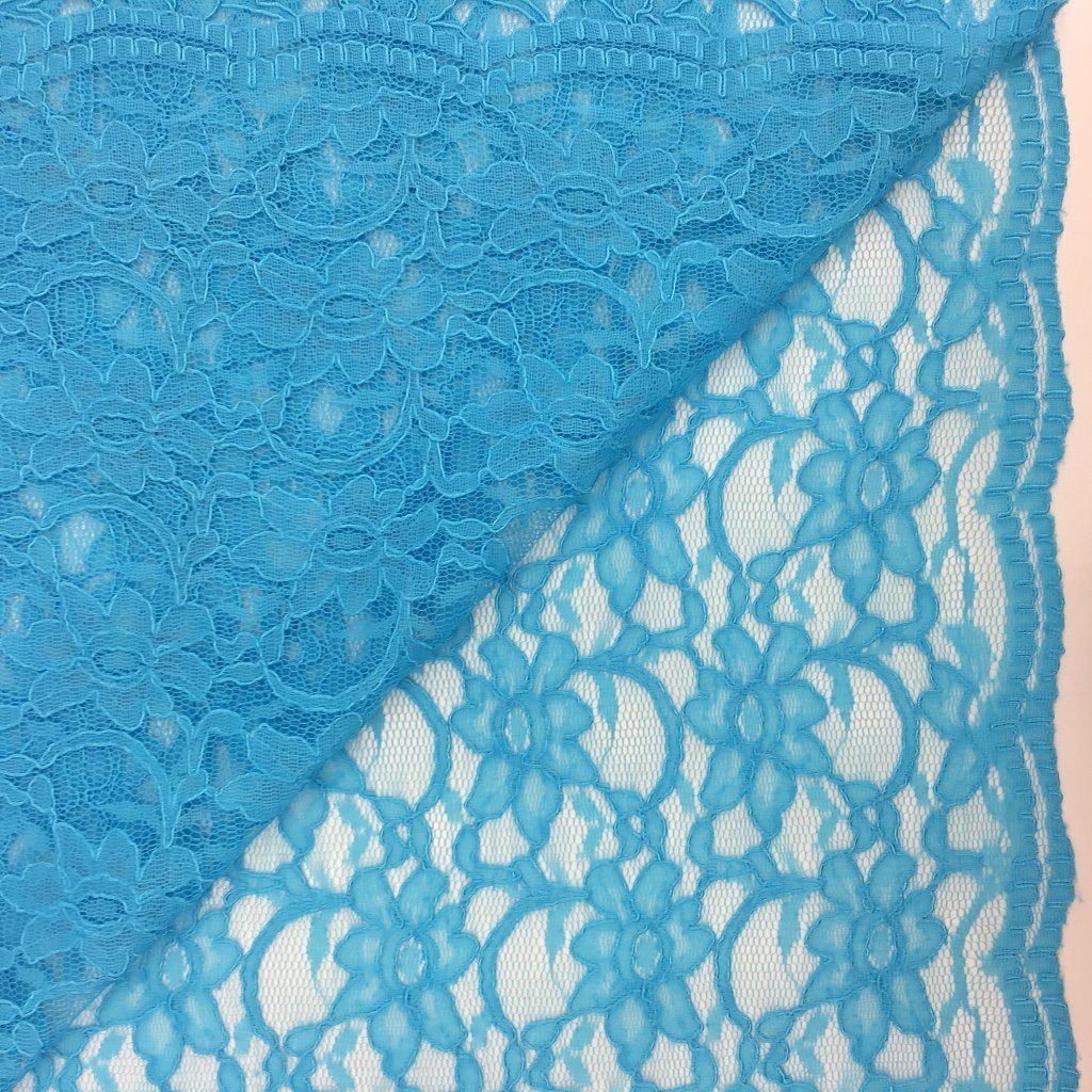 Tissu Dentelle Bleu turquoise