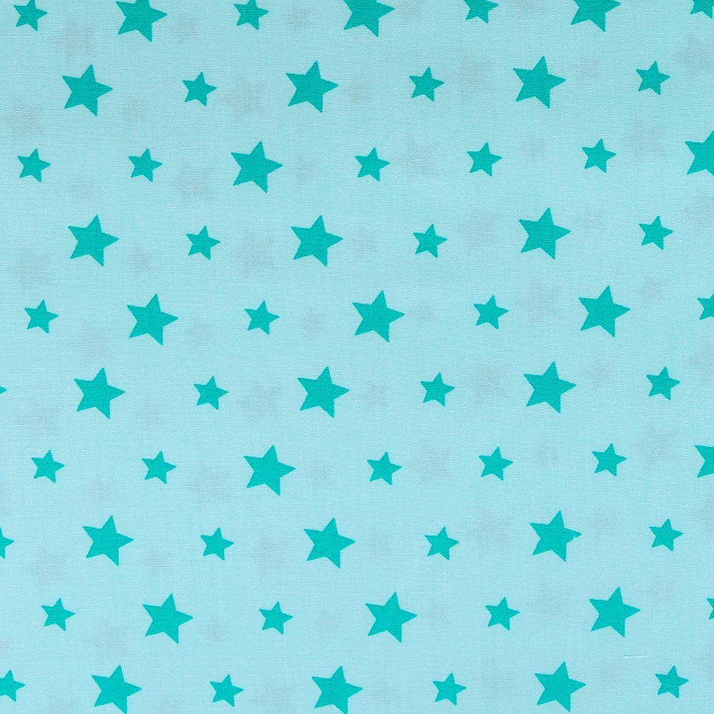 Tissu Coton Menthe Etoiles Vert opale
