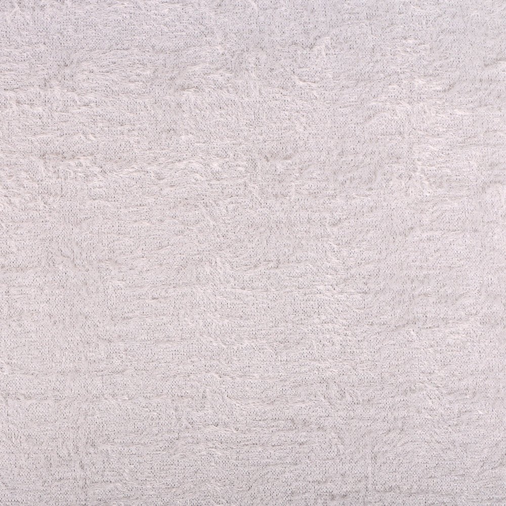 Tissu Maille Long poils Gris clair