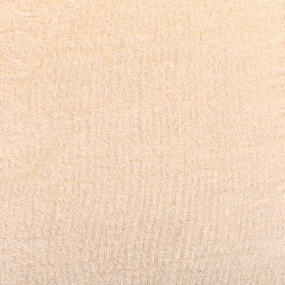 Tissu Maille Long poils Vanille