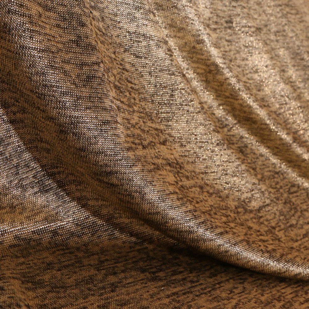 Tissu Jersey à paillette Chiné Or