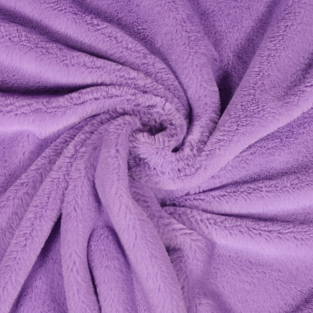 Tissu Minky Ultra doux Longs poils Lila