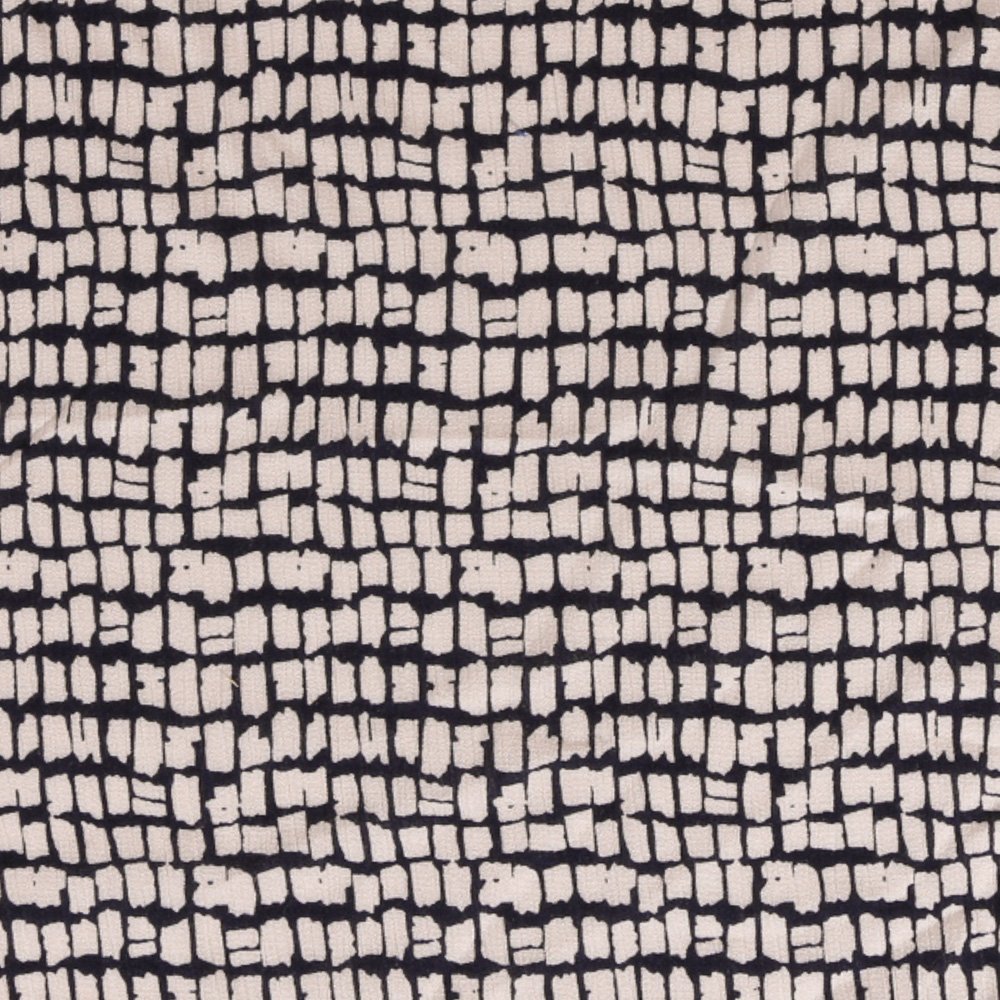 Tissu Viscose imprimé taches Blanches sur fond Bleu Marine