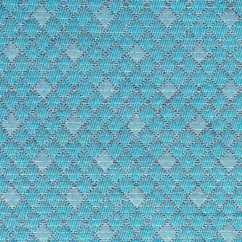 Tissu Jacquard Gianni Tessuti Losanges Lurex Turquoise