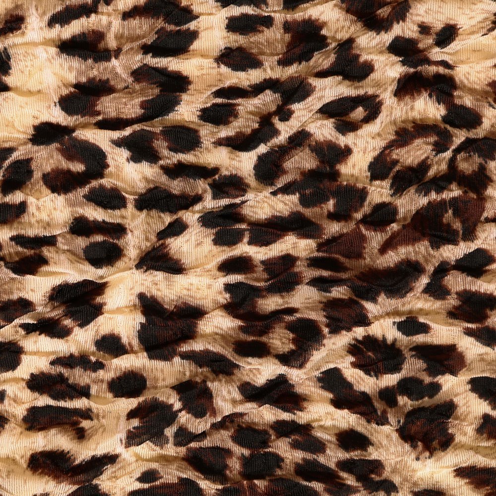 Tissu Jersey Léopard effet froissé