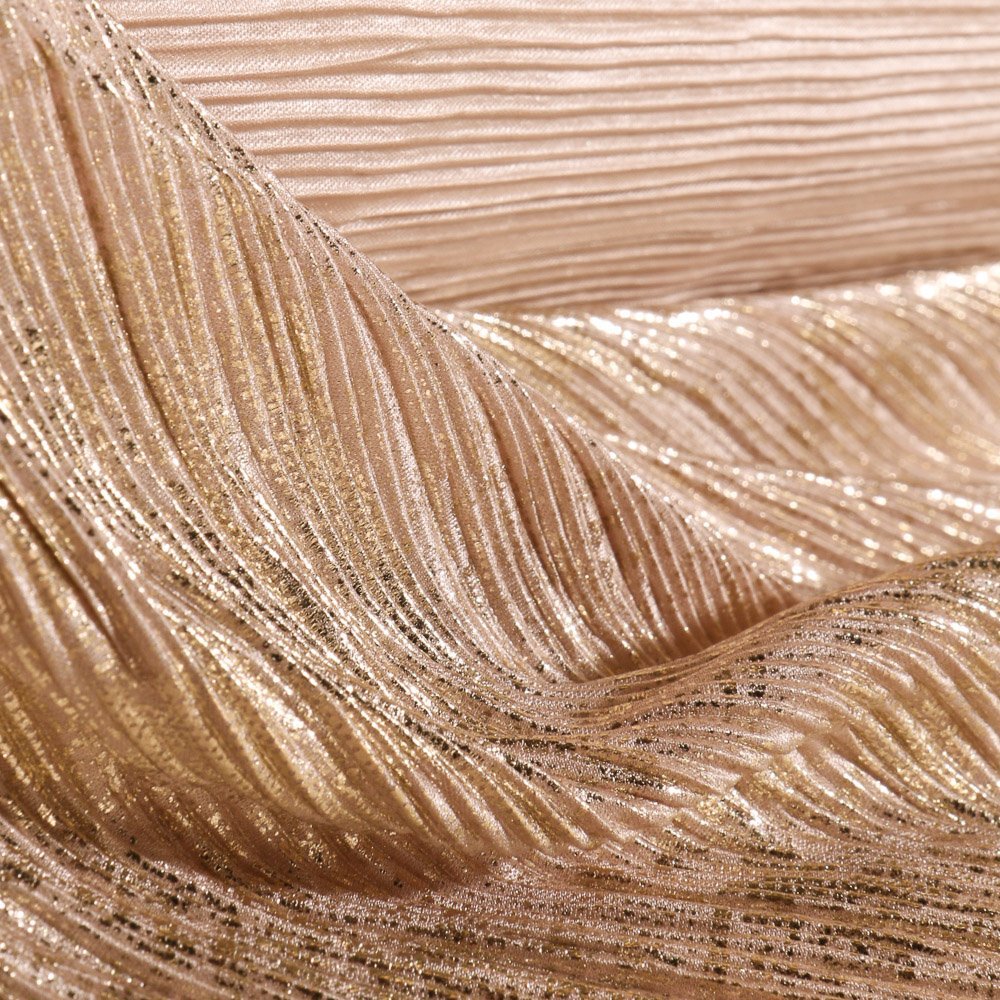 Tissu Jersey plissé Or