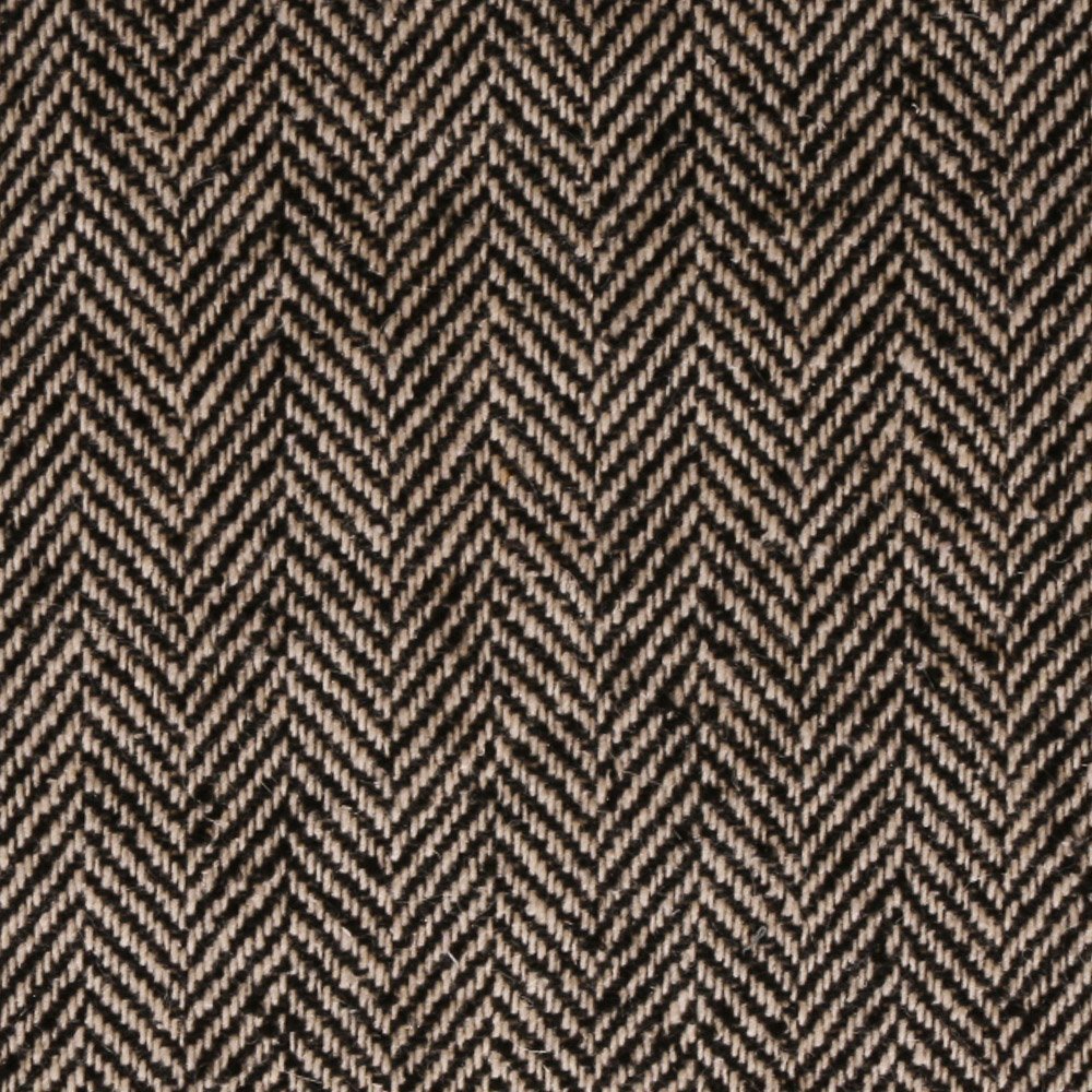 Tissu Lainage Gianni Tessuti Chevrons Noirs et Blancs