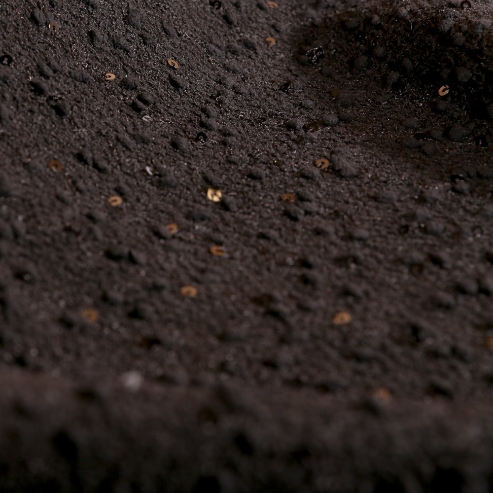 Tissui Maille Bouclettes et sequins Noirs