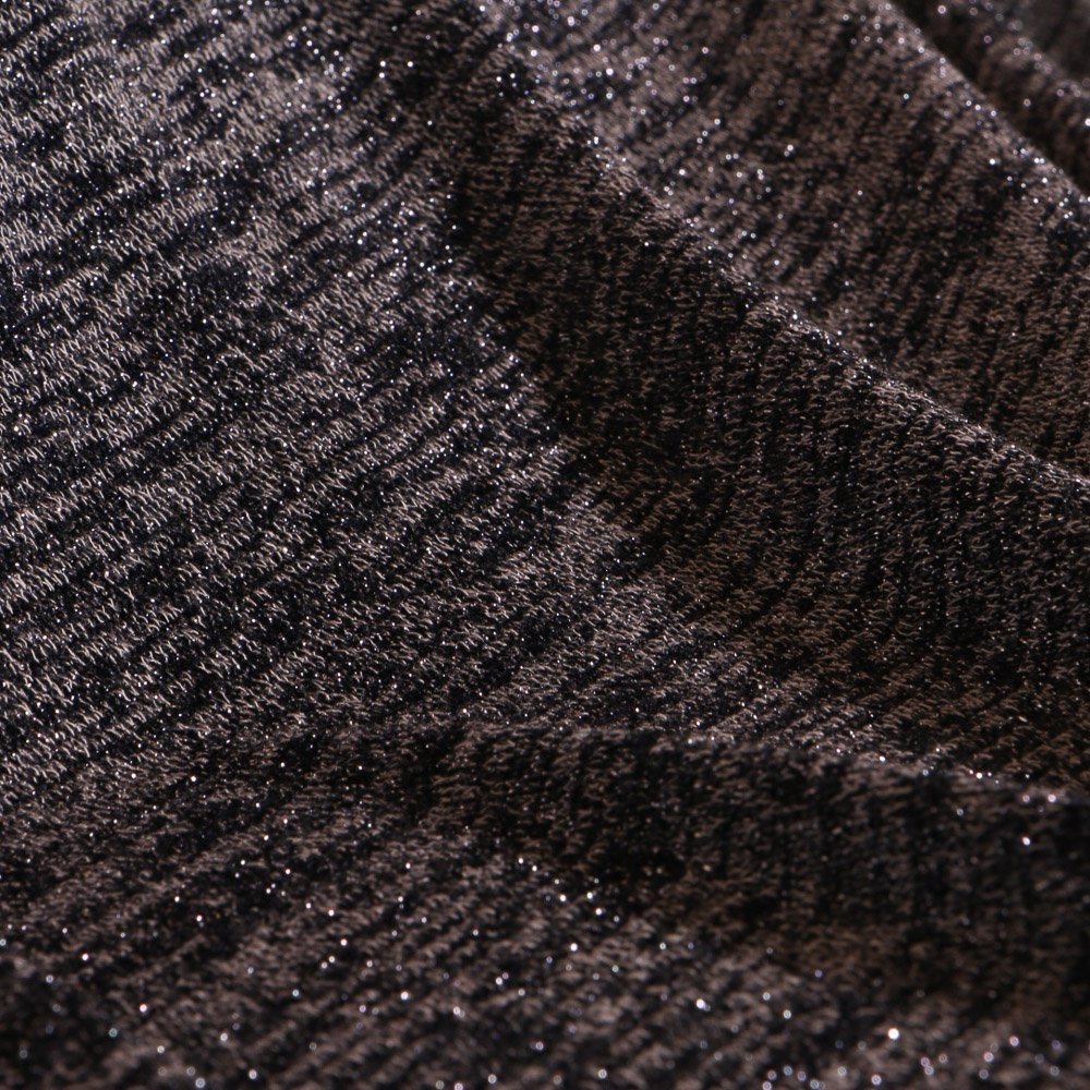 Tissu Gianni Maille Gianni Tessuti Chiné Gris Bleu Lurex Argent