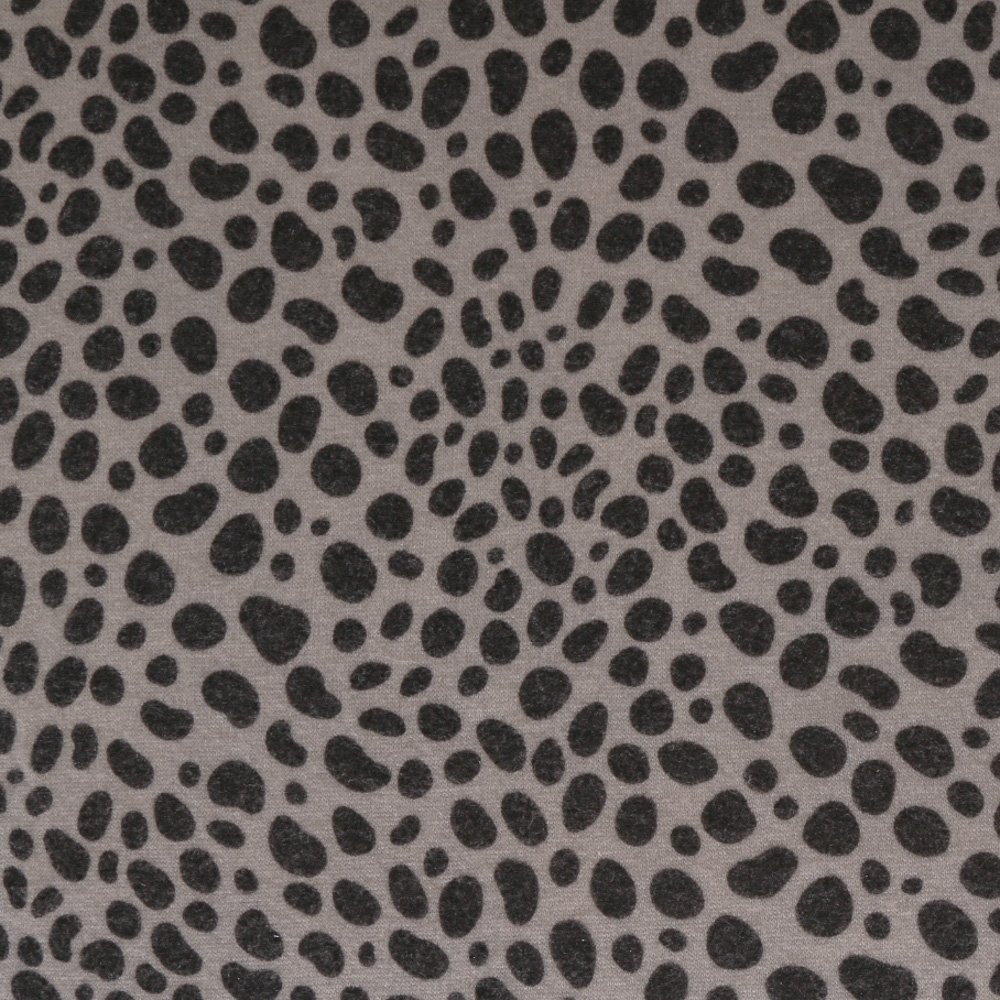 Tissu Maille Pantère Gris Clair