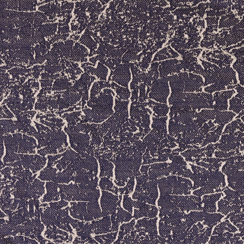 Tissu Jersey effet craquelé Bleu et blanc