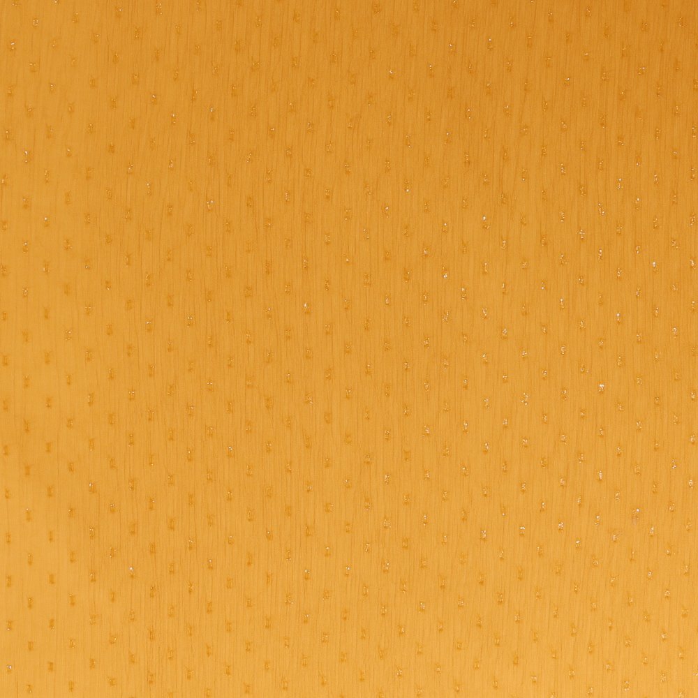 Tissu Mousseline Curcuma à pois Lurex Or