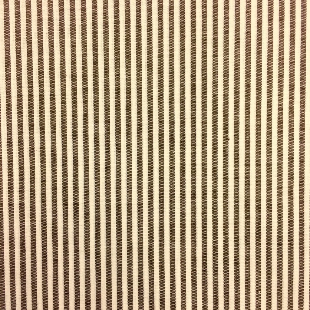 Tissu Vichy Rayures Marron Chocolat