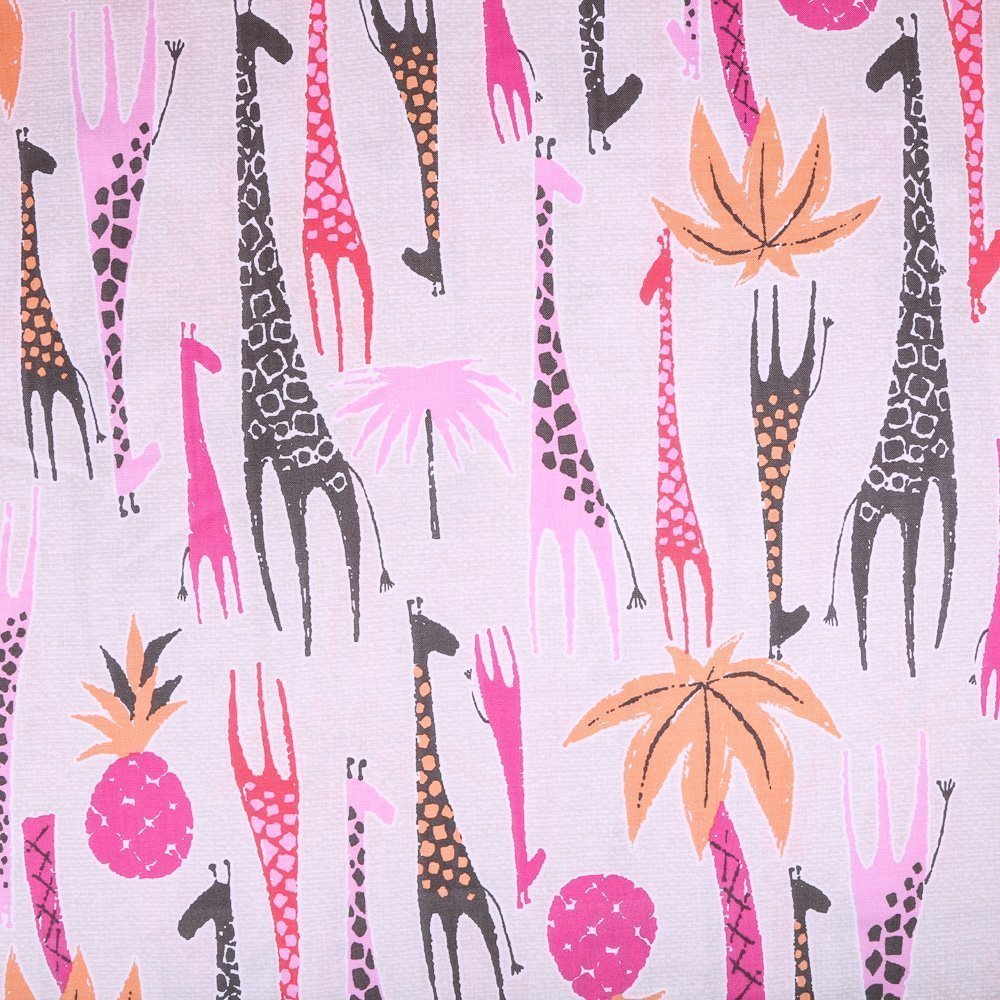 Tissu Michael Miller Giraffes Pink