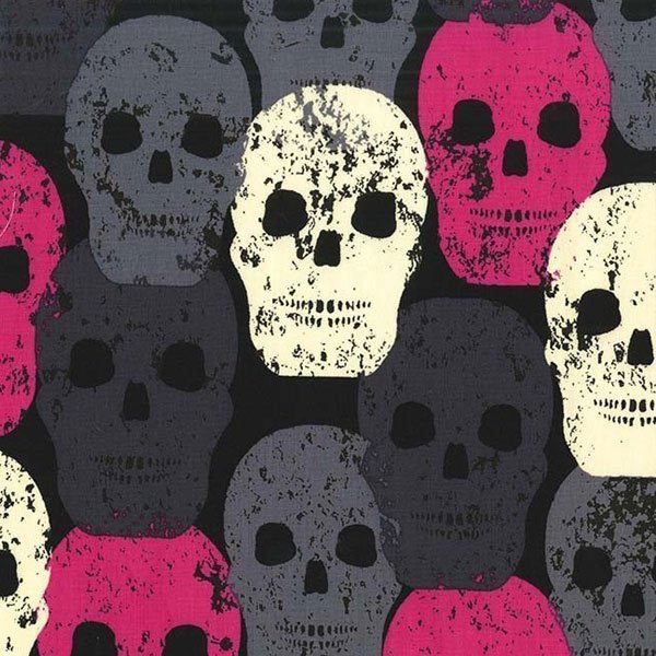 Tissu Michael Miller Skull Of Rock Skull's Out