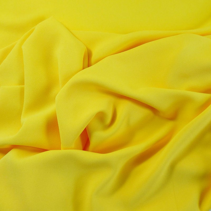 Tissu Crêpe Georgette Jaune Poussin