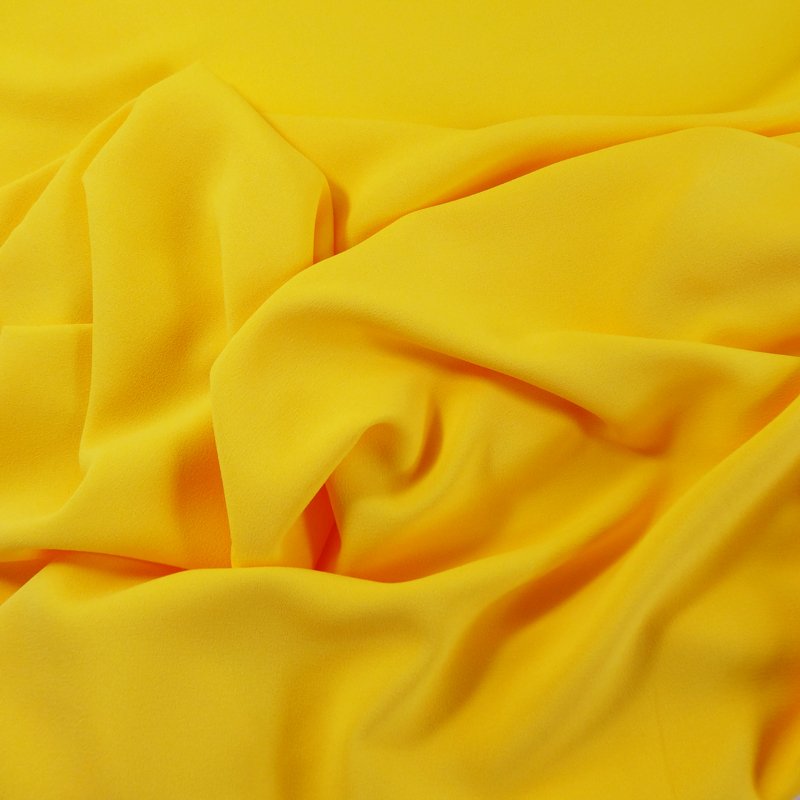 Tissu Crêpe Georgette Jaune Orangé