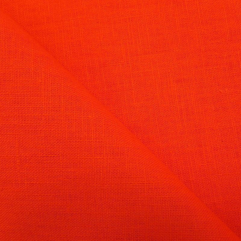 Tissu Lin bio certifié Oeko-Tex Orange