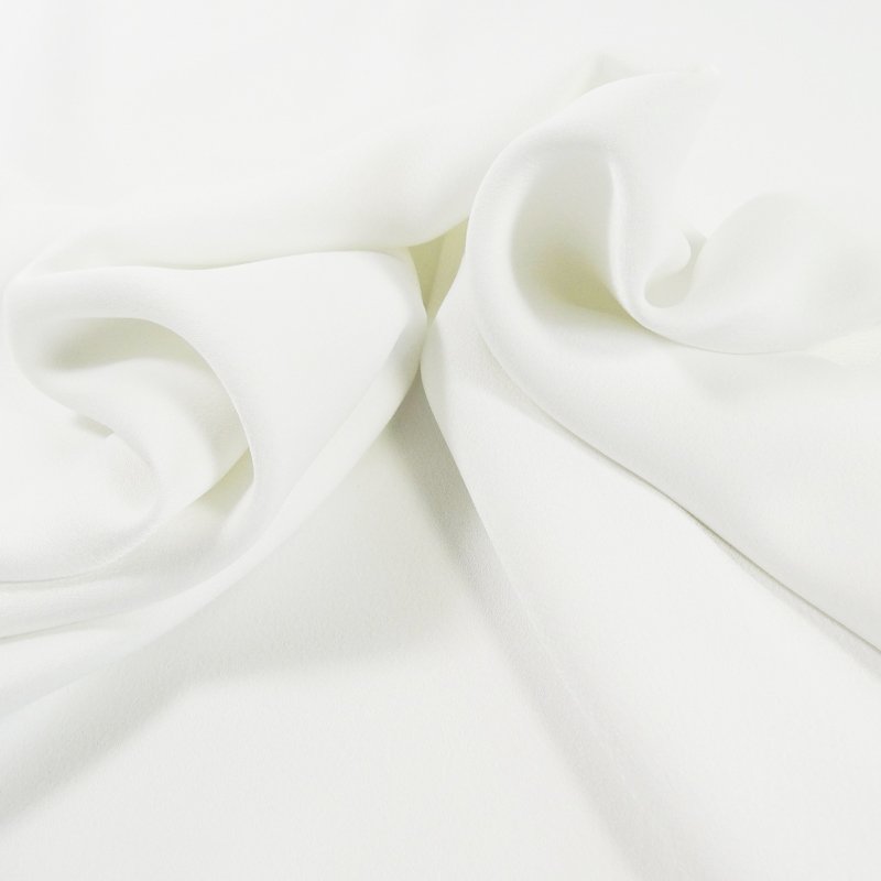 Tissu Crêpe satin mat Blanc
