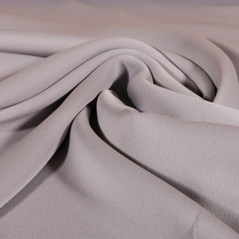 Tissu Crêpe satin mat Gris argent