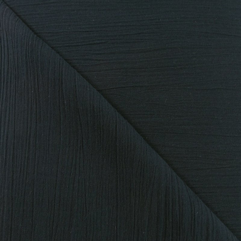 Tissu Crépon Noir