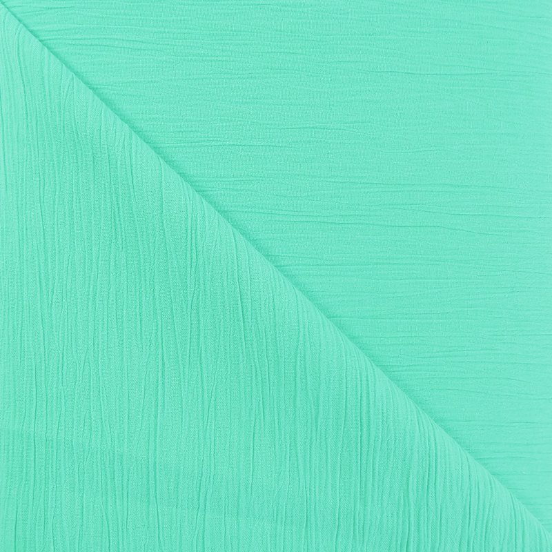 Tissu Crépon Vert menthe