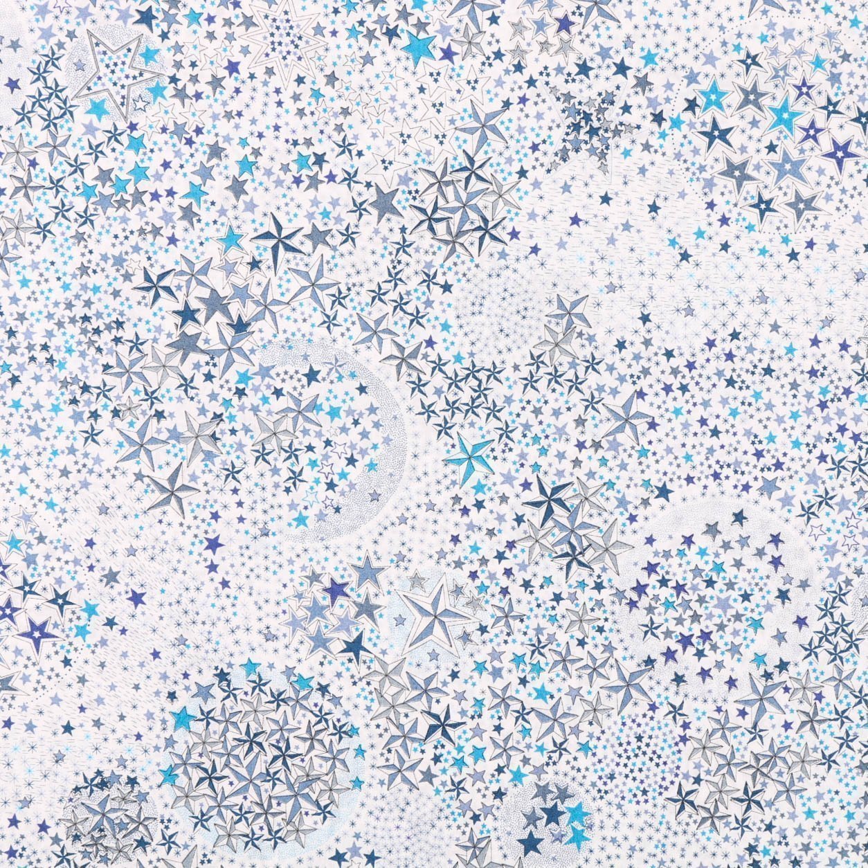 Tissu Liberty of London Adelajda Bleu et gris