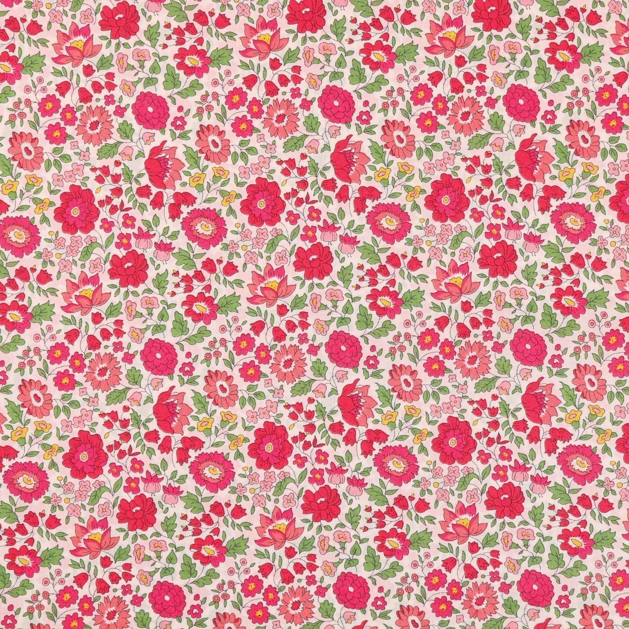Tissu Liberty of London Danjo Fuchsia et vert