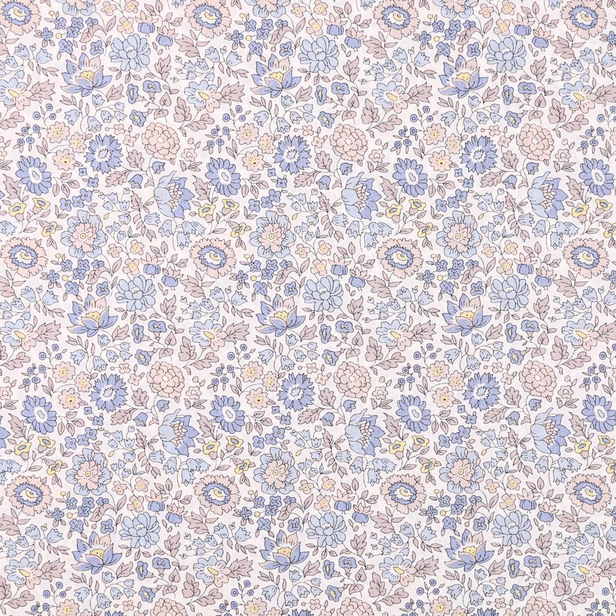 Tissu Liberty of London Danjo Bleu lavande, taupe et beige