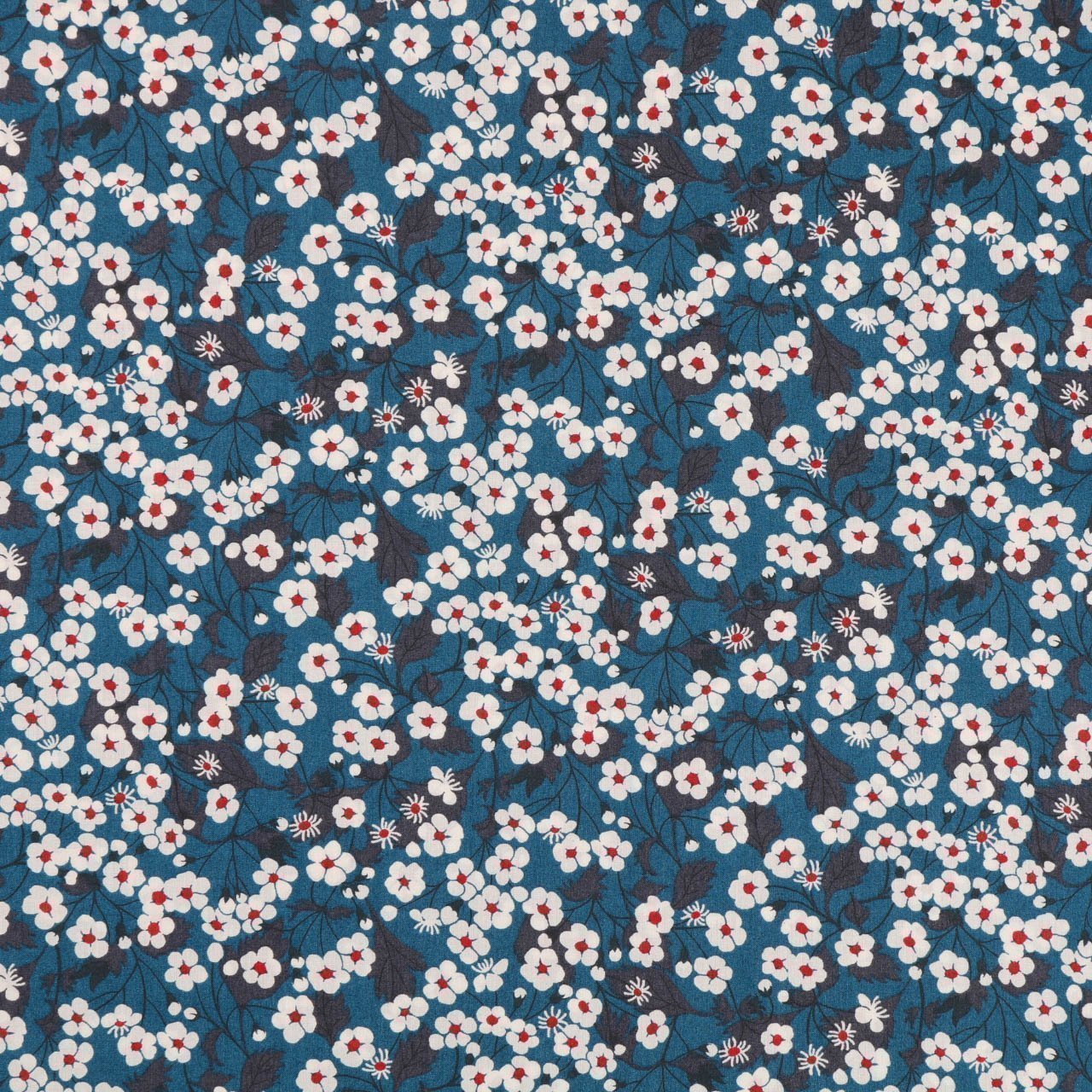 Tissu Liberty of London Mitsi Bleu pétrole