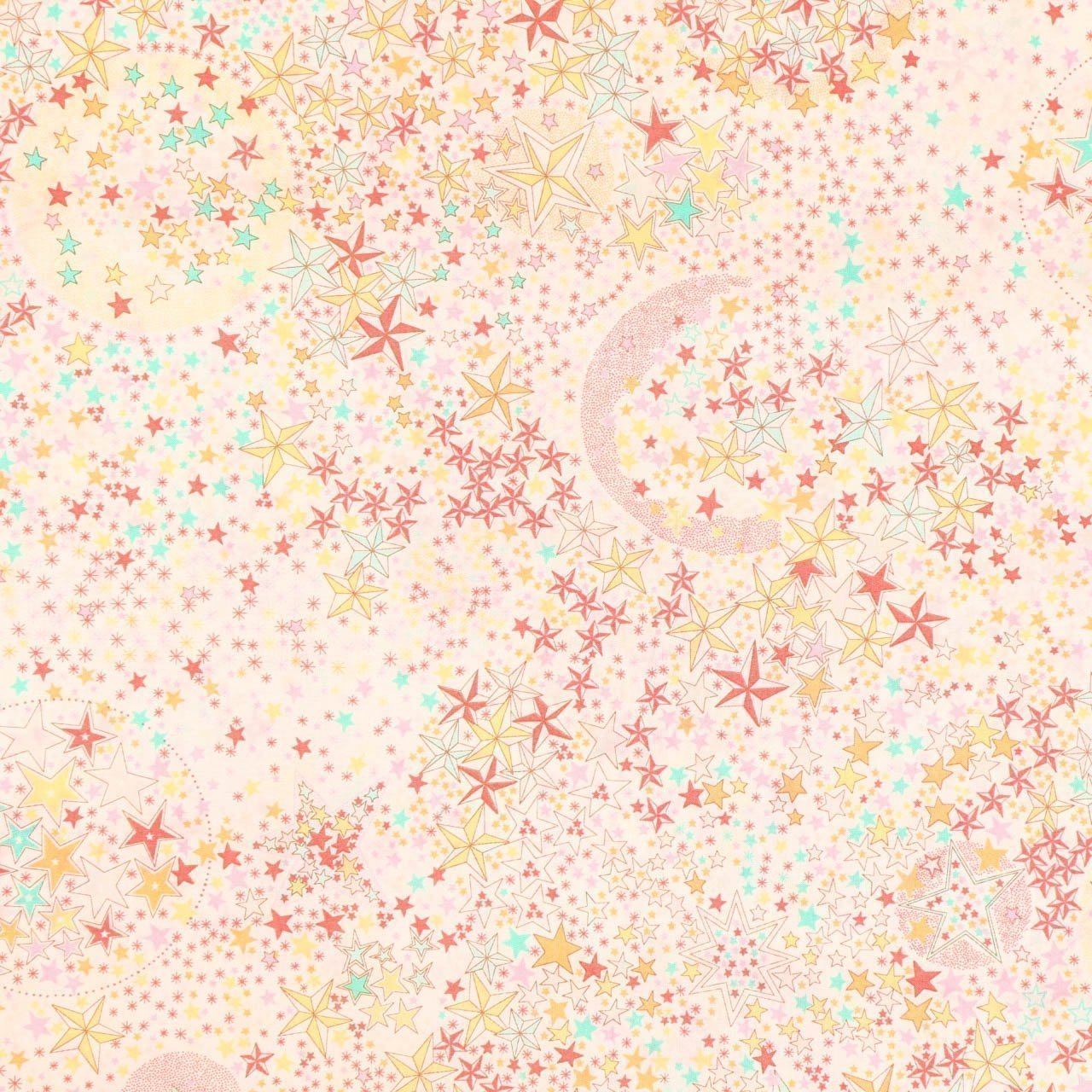 Tissu Liberty of London New Adelajda Pastel rose, jaune et menthe